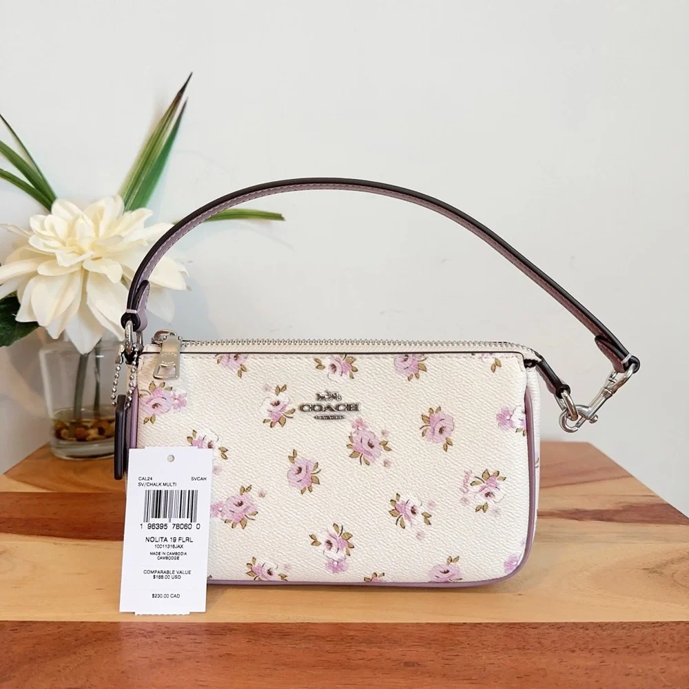 NWT COACH‎ NOLITA 19 WITH FLORAL PRINT - Picture 2 of 7